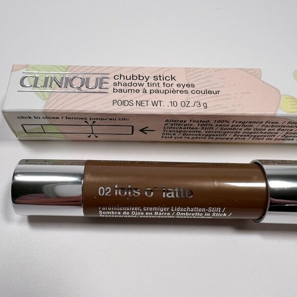 Clinique Chubby Stick Shadow Tint For Eyes Shade 02 Lots o' Latte Full Size - Picture 3 of 3